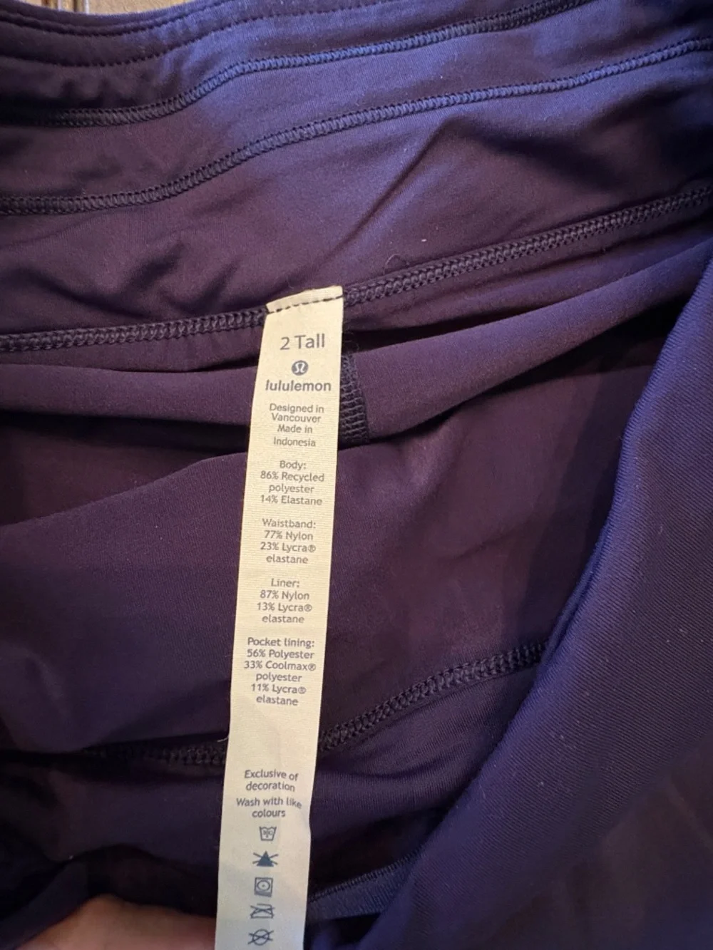 Lululemon Purple Tennis Skirt Built-In Shorts Golf sz 2 Tall EUC